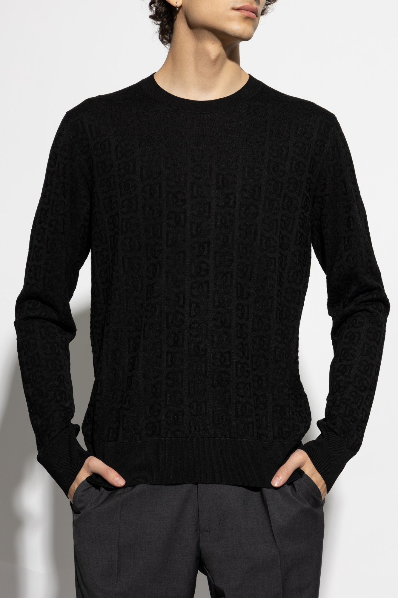 Tシャツ・カットソー DOLCE & GABBANA Graphite Nylon Blend Sweater Tシャツ・カットソー DOLCE & GABBANA Graphite Nylon Blend